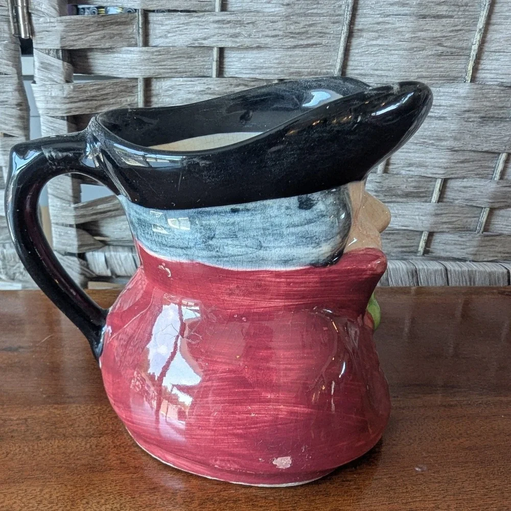Vtg MCM Shorter & Son Toby Jug Staffordshire‎ England Character Pitcher Red Coat